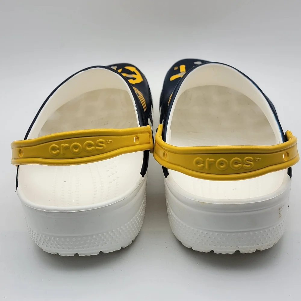 Crocs Navy and‎ Yellow Clogs SIZE M-10; W-12  #1687